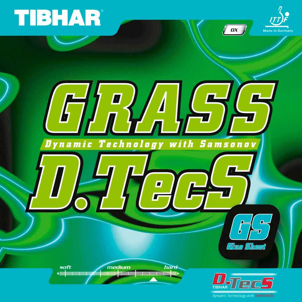 TIBHAR Glass GS Table Tennis D.TecS Rubber, BT018-GS-RED (Red/4S/Men s, Jr.)
