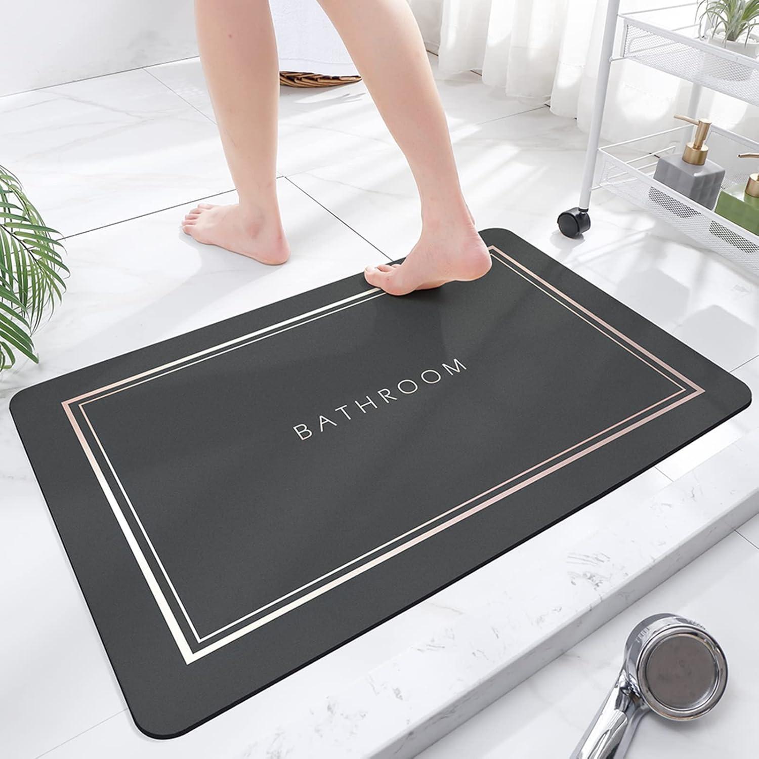 

Diatomaceous Earth Super Quick-drying Bathroom Mat Water-absorbing Non-slip Bathroom Mat Bathroom Mat Home Decoration 40x60cm