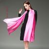 Fashion Gradient Color Chiffon Scarf Imitation Silk Soft Shawls and Wraps Sun-protection Long Bandana