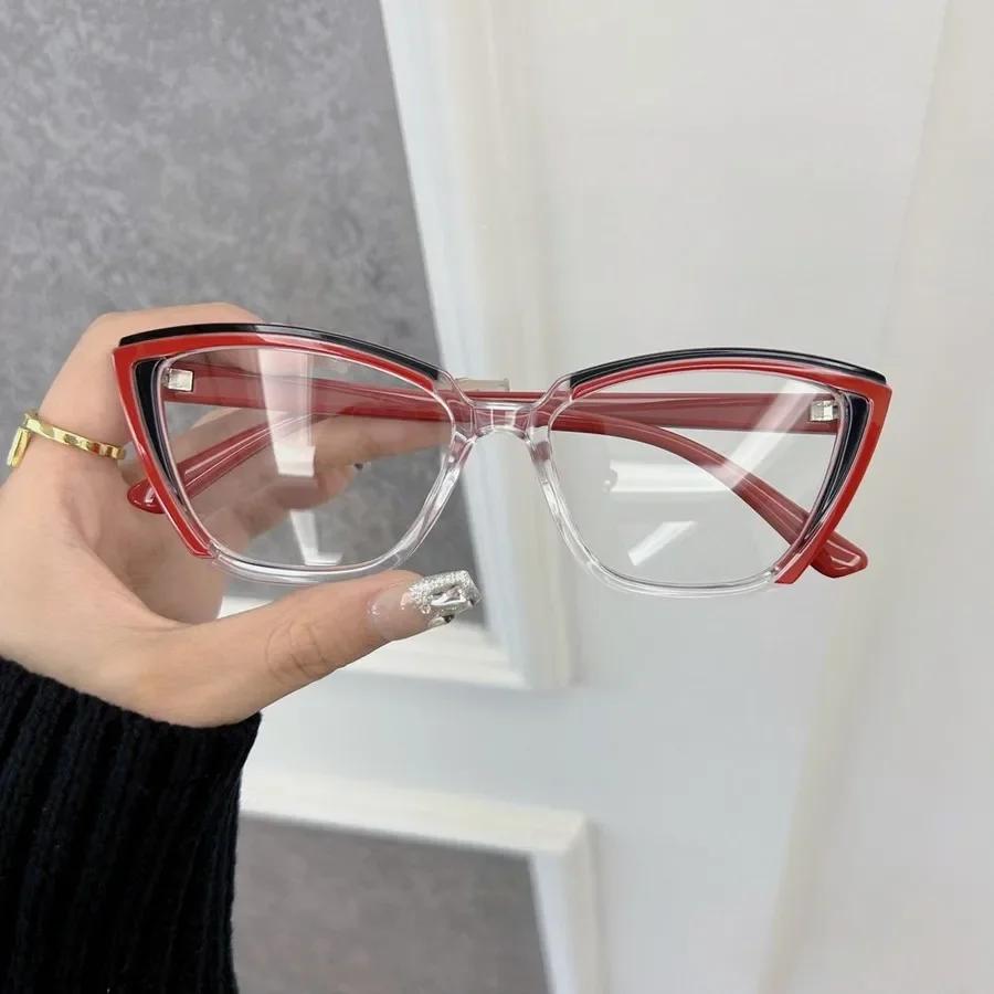 Retro Square Light Eyeglass Frame Women Men Transparent Unisex Glasses For Female Male