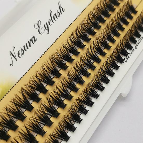 Yousheng 1 Box Curled Eyelashes Hot Melt Fluff Easy to Operate Chemical Fiber Beauty False Eye Lashes for Stage