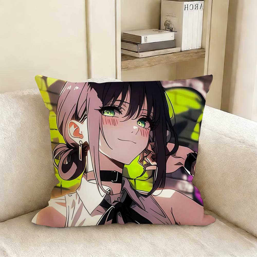 CChainsaw Man Cool RReze Pillow Case Living Room Sofa Cushion Cover Suitable For Home Bedroom Room Decoration