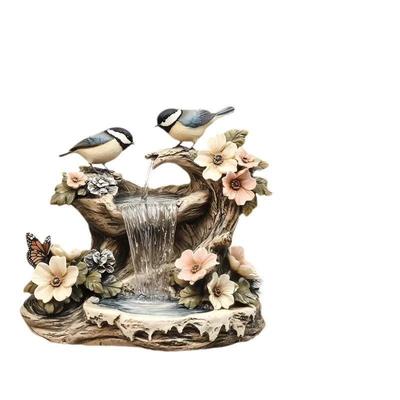 Bird Butterfly Garden Fountain Home Decoration Ornament 2D Flat Acrylic Figurine Table Ornament Desktop Decor