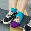 1 Pairs Unisex Happy Van Gogh Oil Painting Casual Men Women Funny Sock Fashion Harajuku Fruit Animal Female Ankle Socks