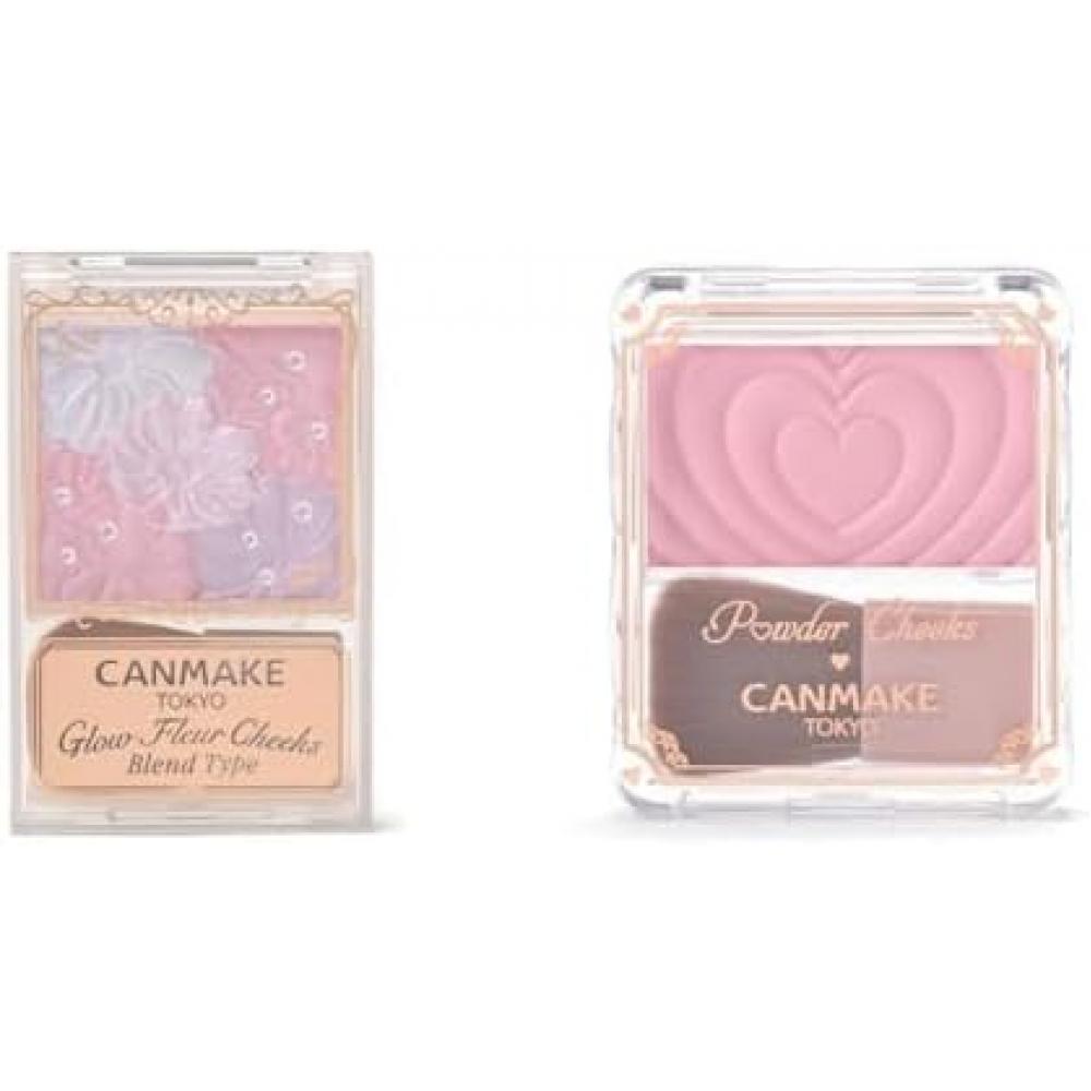 Canmake [set] Glow Fleur Cheeks B03 Lavender Dream+powder Cheeks P02 Little Shy Pink 1.8g