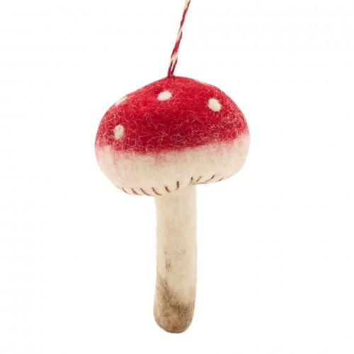 The Seasonal Gift Co. Felt Mushroom Hanging Decoration