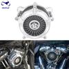 Motorcycles Turbine Air Cleaner Intake Filter Chrome For Harley Sportster XL Touring Softail Dyna EVO & Twin Cam Fatboy FXDLS