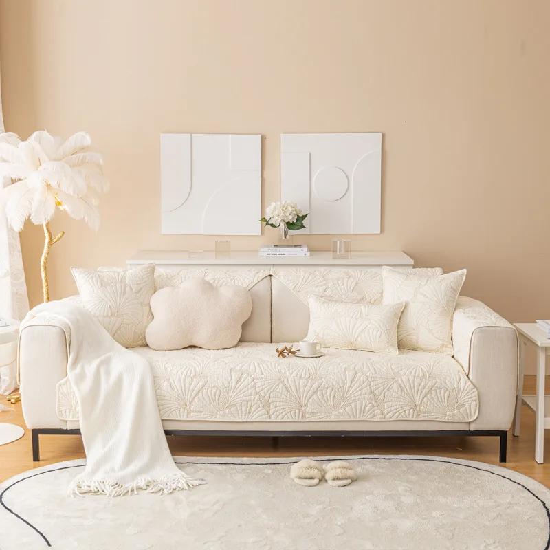 

Четырехсезонный универсальный однотонный коврик для дивана, простые стеганые удобные дышащие салфетки для дивана, нескользящие пылезащитные чехлы для дивана 70x70cm 1pcs