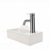 Wall Hung Basin Sink Rectangle Ceramic Wash Basin Set Small Wall Mounted Sink for Bathroom Balcony