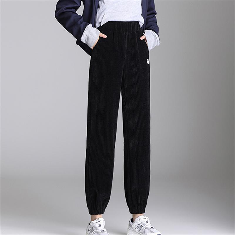 2022 Autumn Winter Women Casual Loose Pants Harajuku Women Sport Running Fleece Sweatpants Solid Thick Warm Female Streetwear