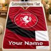 Flanell-DeckeFC Twente Benutzerdefinierter Name Text Personalisierte Weiche Warme Überwurfdecke Heimdekoration Geschenk