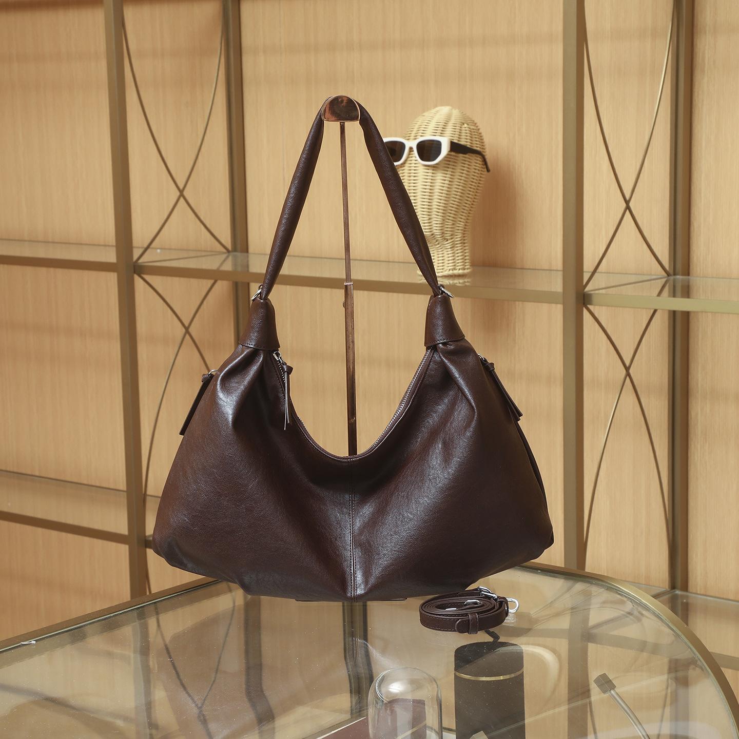 

Tote Bag, A Retro Women s Bag, A Large-capacity, High-end Single-shoulder Bag for Commuting To Work кавовий