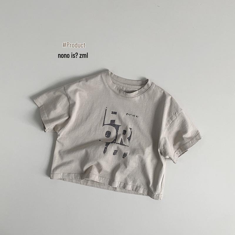 Korean-Style Children's Short-Sleeve T-Shirt (2025): Summer Fashion for Boys, Girls, and Babies