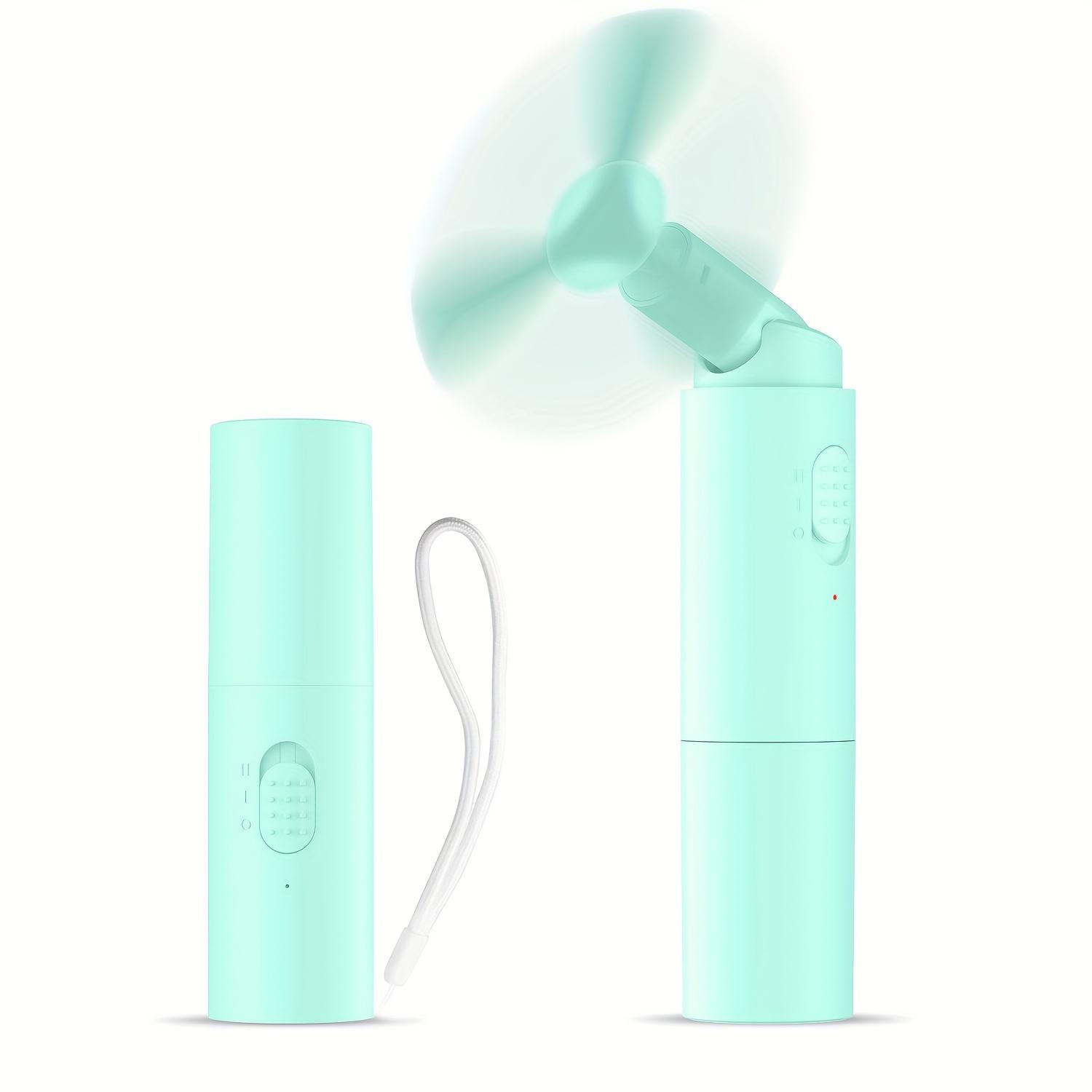 

Ручной вентилятор, 2000 мАч, 11-часовой персональный вентилятор, небольшой мини-вентилятор, 3-скоростной ручной вентилятор, высокоскоростной охлаждающий вентилятор, портативный карманный вентилятор зелёный