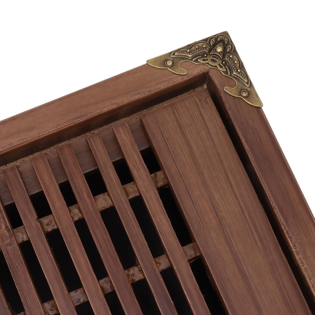Kungfu Tea Tray Chinese Gongfu Tea Tray Drainage Water Storage Wood Tea Table with Drain Pipe