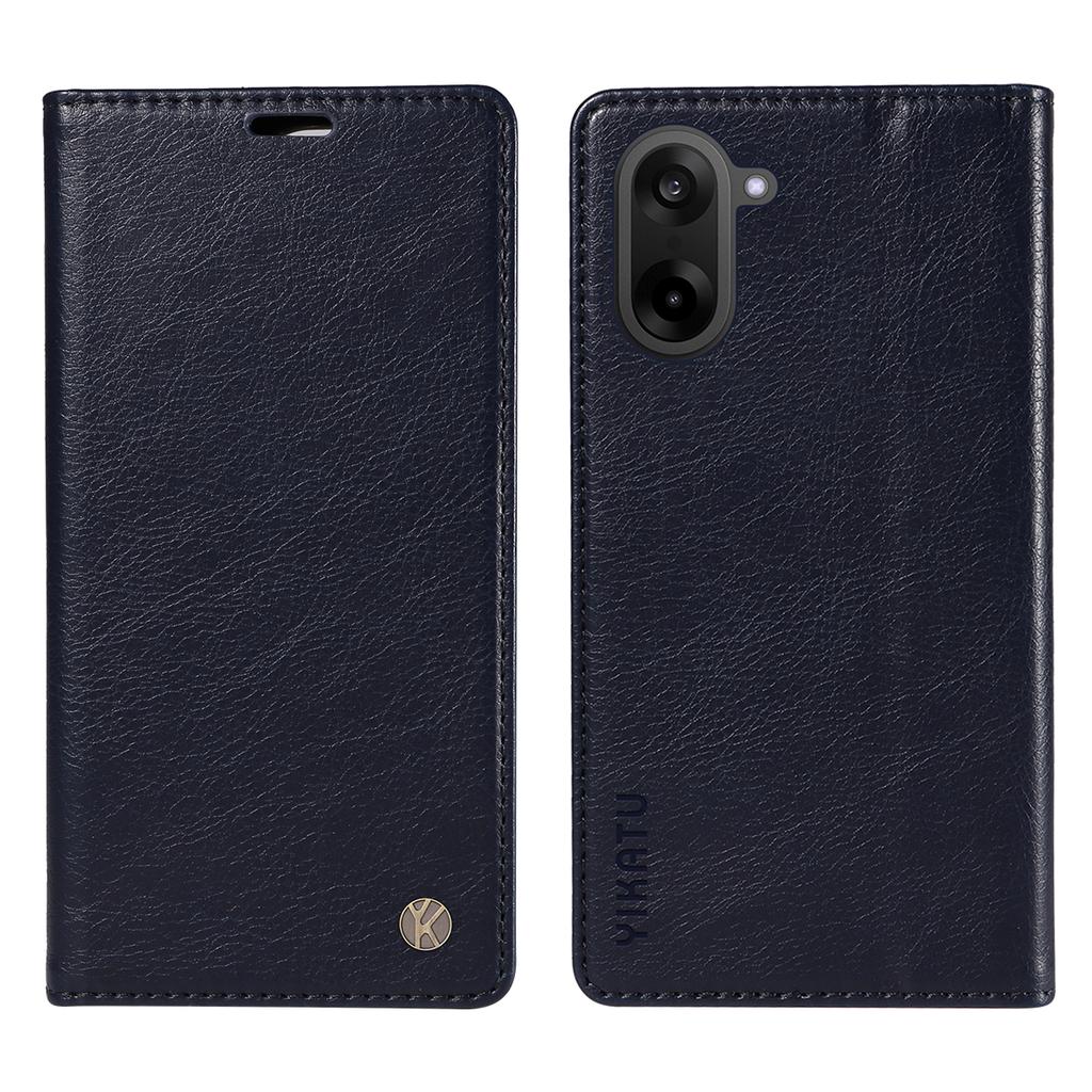 For OnePlus Nord CE5 5G/OnePlus Ace 5 Racing 5G Wallet Case YIKATU YK-006 Magnetic Closure Leather Phone Cover Litchi Texture