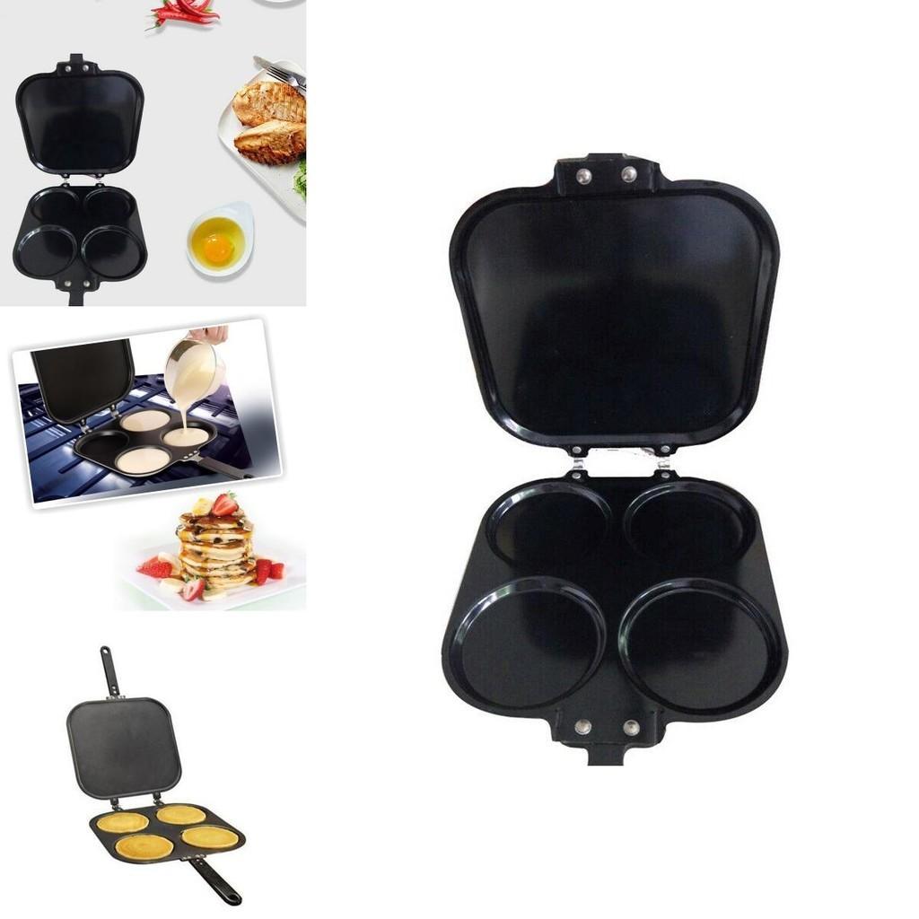 Poêle antiadhésive polyvalente à quatre trous - Parfaite pour faire des crêpes, des omelettes et plus encore