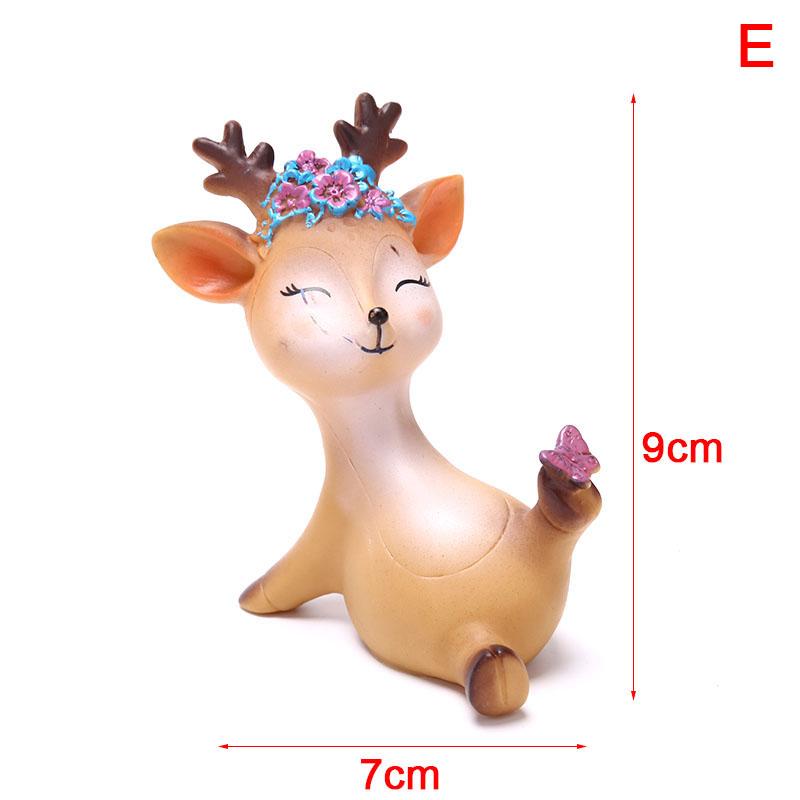 1pc Statue Deer Decorations Fawn Kawaii Sleeping Animal Decor Silicone Animal Statue for Home Tabletop Decor Kids Gift