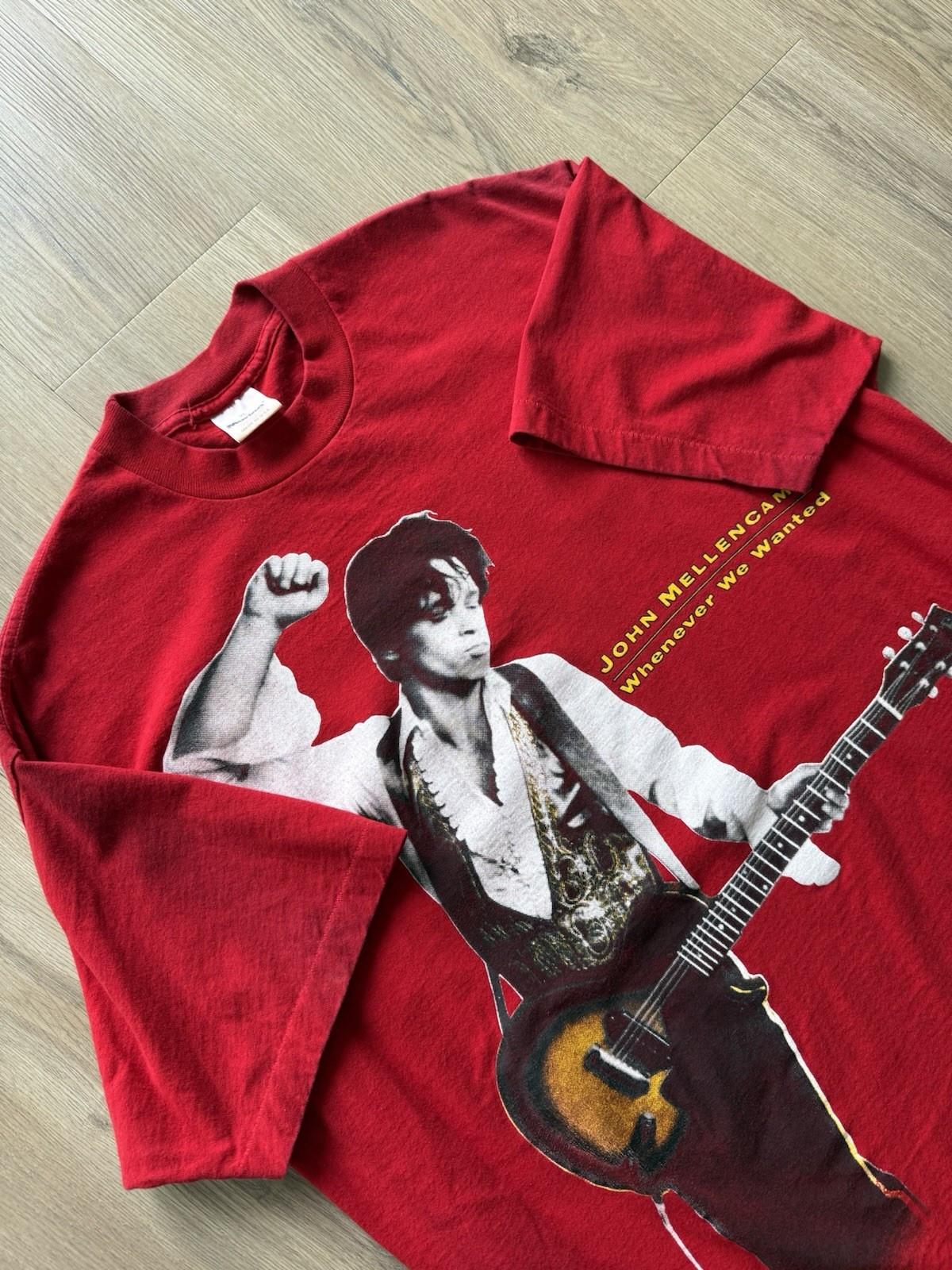 VTG Whenever We Wanted John Mellencamp 1992 Tour Tee Shirt For Fan VA673 XXL
