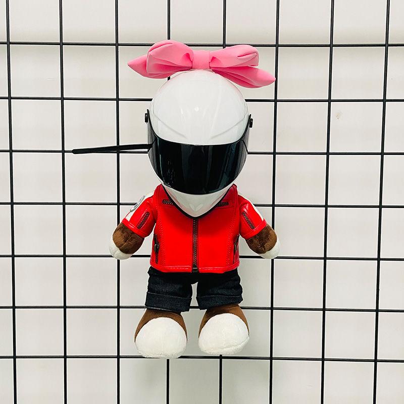 FiK Bow-tied Helmet, Pink Female Motorcycle Doll Helmet, Toy Model, Pet Motorcycle