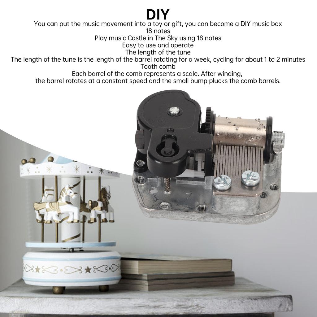 Musical Mechanism Movement DIY Castle In The Sky Clockwork Music Box Movement for Music