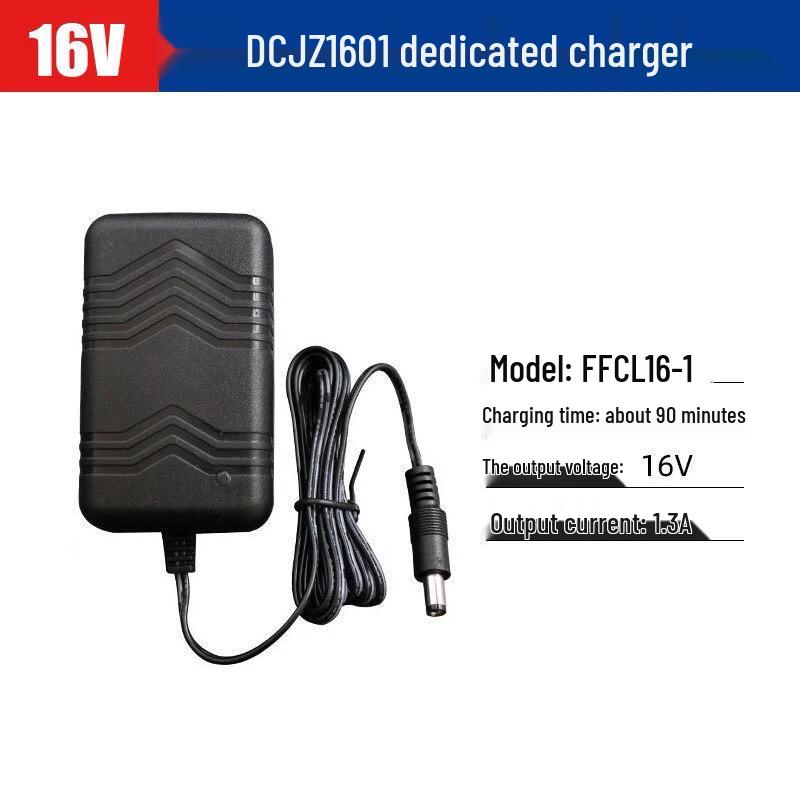 Dongcheng 1601 16V Lithium Battery Drill Spare Parts: Rechargeable Drill, Battery, Charger, Motor, and Accessories.