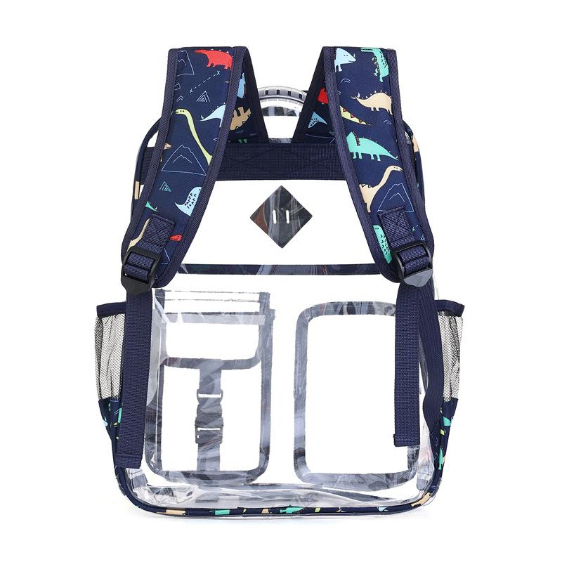 Schoolbag wholesale new couple transparent shoulder jelly bag Korean version pvc backpack male and female junior high school leisure student schoolbag