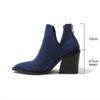 Fashion Vintage Female Ankle Boots Women Round Toe Followed Zipper Autumn Winter Lady Chelsea Shoes Handmade Plus Size 36-43