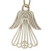Wooden Angel Christmas Ornaments Rustic Angel Hanging Ornament with Hollow Design for Winter Xmas