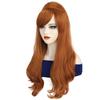 Synthetic Hair Costume Women Wigs Long Straight Wig Orange Ginger Wig with Side Bangs for Cosplay Halloween Party
