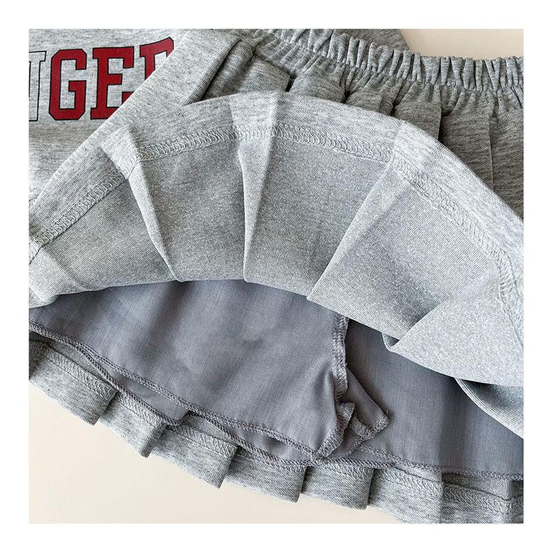 Girls' 2-Piece Sportswear Set: Spring/Autumn 2025 Long-Sleeve Sweatshirt & Skirt