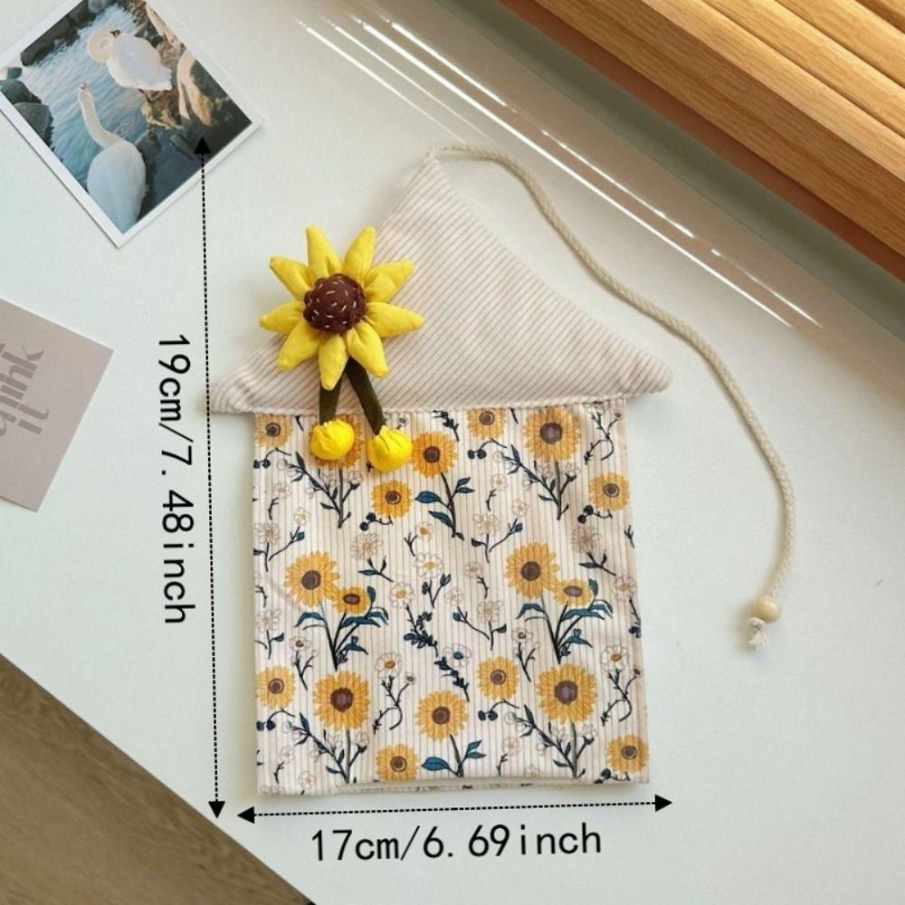 House Shape Hanging Tissue Bag Sunflower Design Tissue Roll Hanger Car Napkin Box Car Use