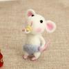 Self-Assembly First-Class Mouse First-Class Wool Top-Grade Felting Top-Grade Toy Compact Size Premium-Quality Handmade First-Class Mouse