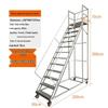 Anti-Slip Movable Climbing Ladder for Warehouse and Supermarket Storage
