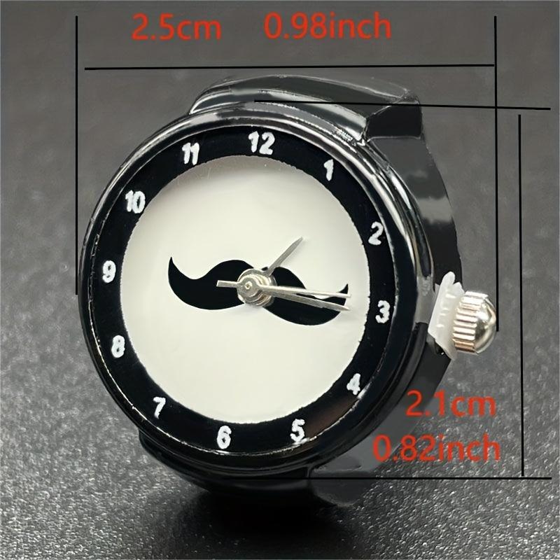 Beard selling ring watch that can show time, personality cute student ring watch, trendy finger watch