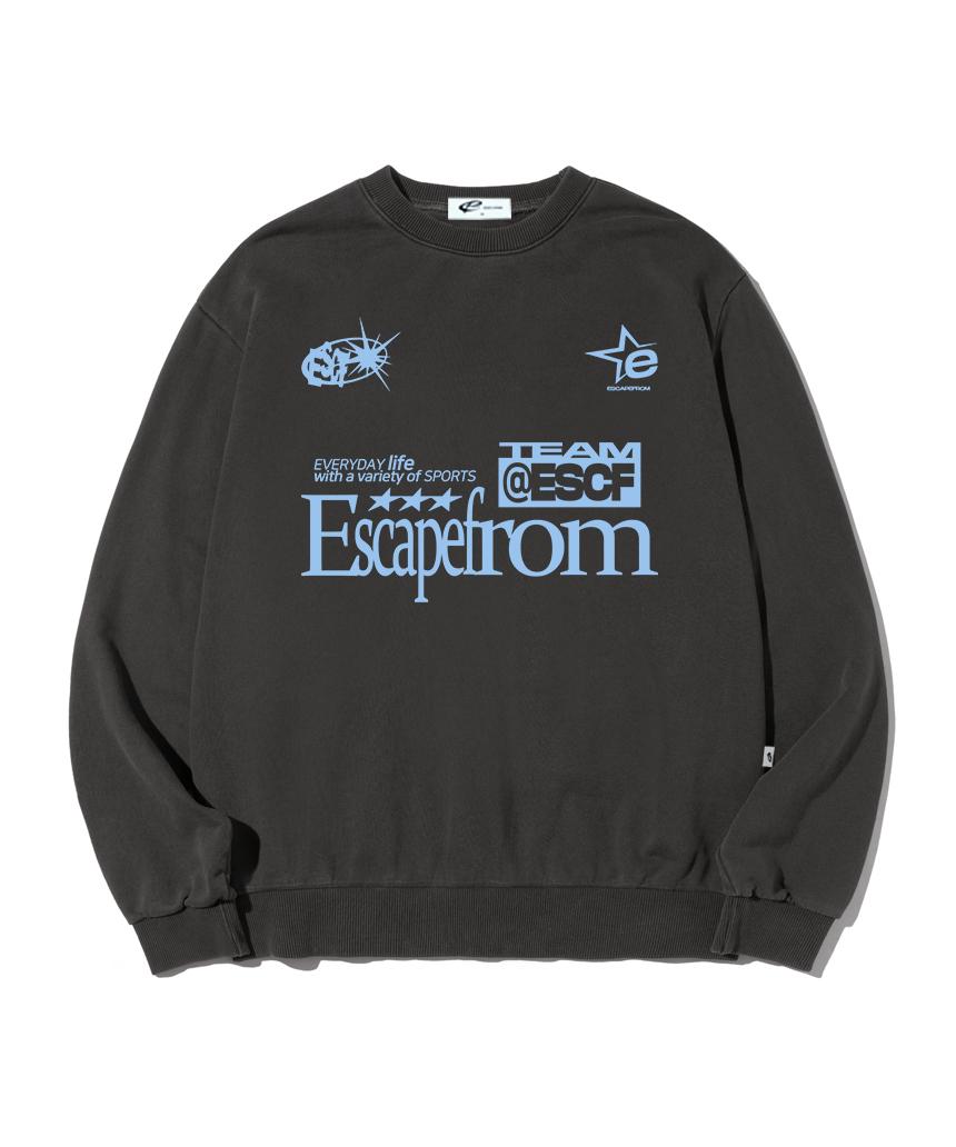Свитшот с принтом Escf Sports Print Pigment Угольный M