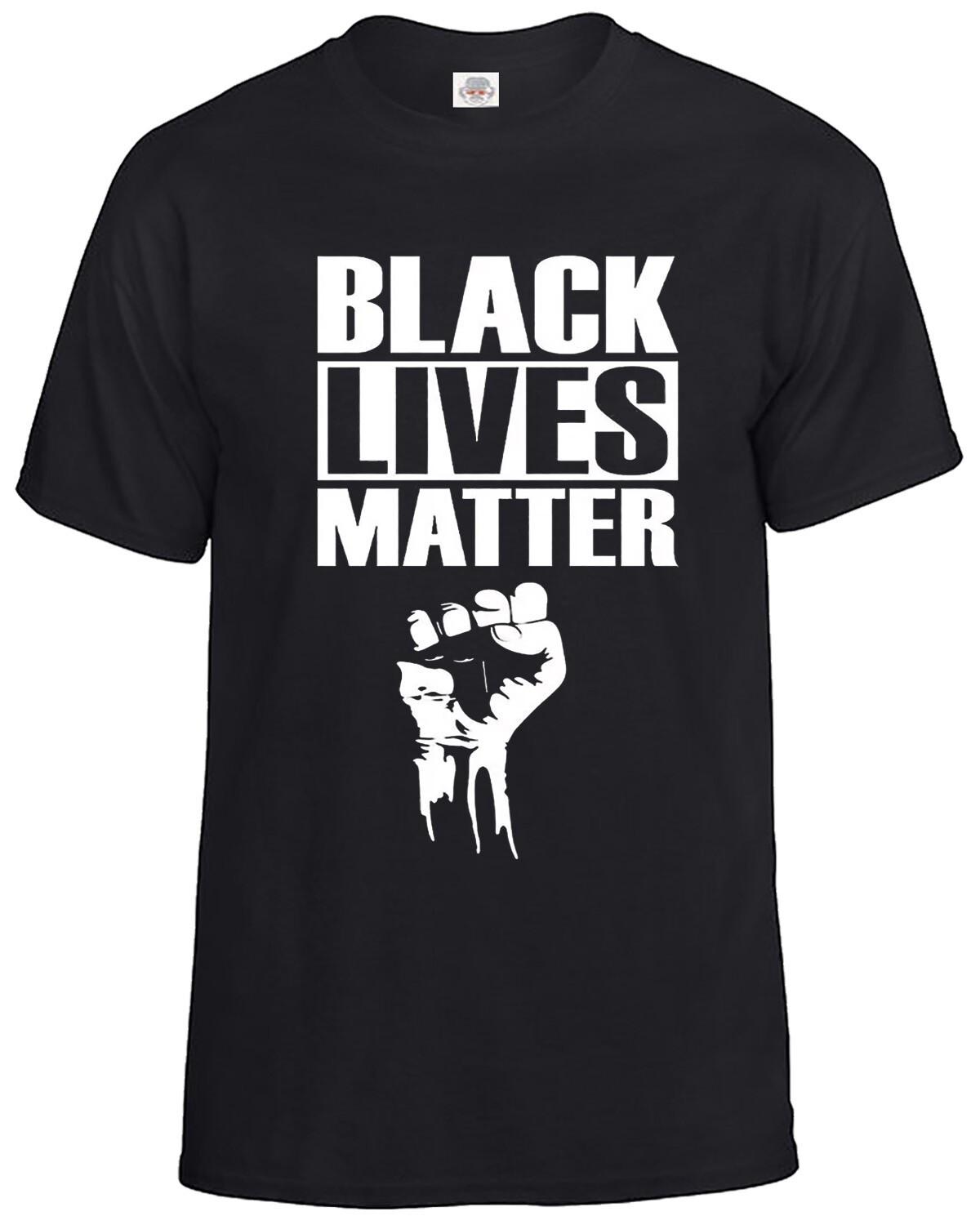 BLACK LIVES MATTER HAND T-Shirt Mens Womens Tees Top ANTI RACISM Riot Protest Justice Mens Ladies Top S