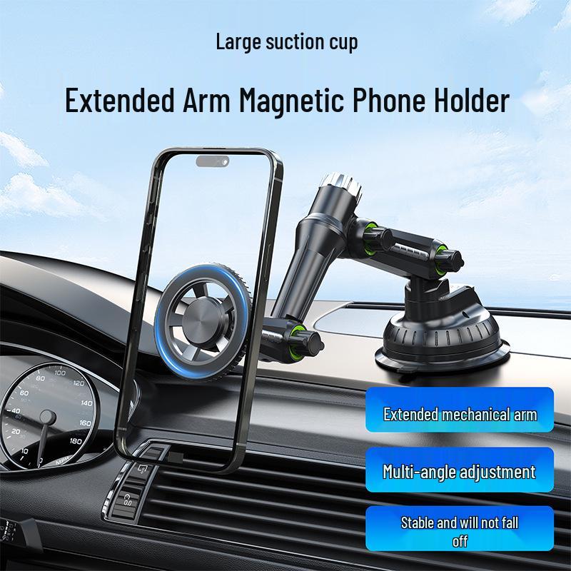 

Myluozhe Magnetic Car Phone Holder - 4000 Gauss, Suction Cup, Extended Tube.