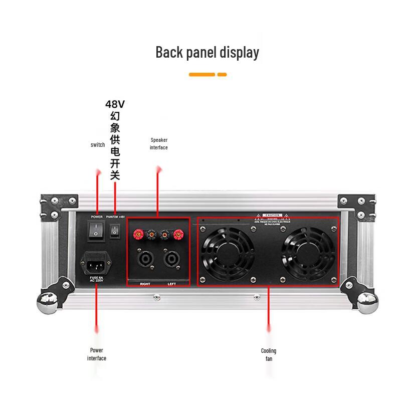 Xunerwei CB-280 Professional 8-Channel Mixer Amplifier (CN Version)