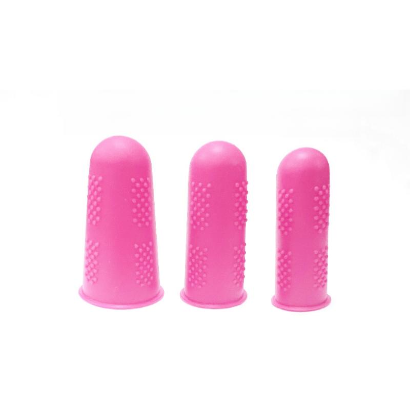 

3 шт. Силиконовые напальчники, Защита пальцев, Защита пальцев для горячего клея, Силиконовый наперсток, Защита пальцев от горячего клея, Накладки на кончики пальцев 3PCS розовый
