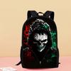 Skelett Joker Druck Einlagiger Rucksack für Jungen/Mädchen Beste Geschenke 2D Flache Cartoon Schultasche für Kinder Taschen