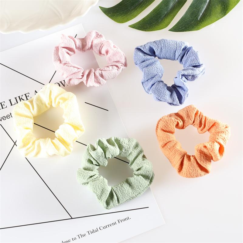 

Корейская версия Конфеты Цвет Толстая кишка Кольцо для волос Сплошной цвет Голова Веревка Аксессуары для волос Высокая эластичная резинка Волосы Веревка Головной убор