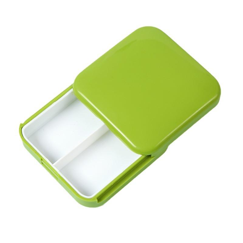 Mini Portable AM PM Pill Organizer Daily 2 Times Pill Case Travel Pill Box 2 Compartment Easy Open Vitamin Container for Pills