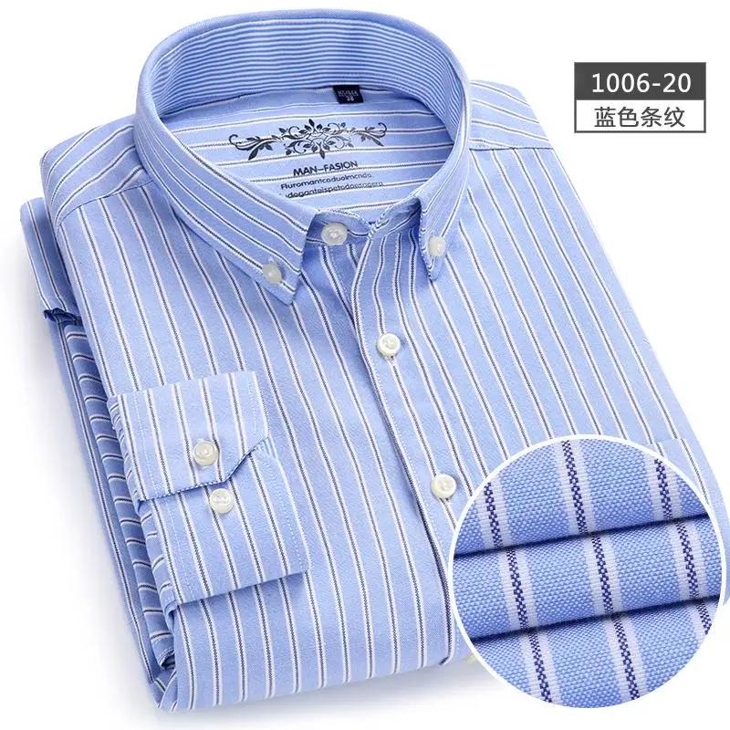 Shirt Men Dress Shirt Fashion Long Sleeve Oxford Business Formal Regular Fit Office Formal Men's Clothing Blouses