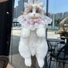 Zaino Peluche Gatto Carino alla Moda Morbido Peluche Borsa per Amanti dei Gatti Bambini Ragazze Zainetto Portamonete Leggero Casual Regalo di Compleanno
