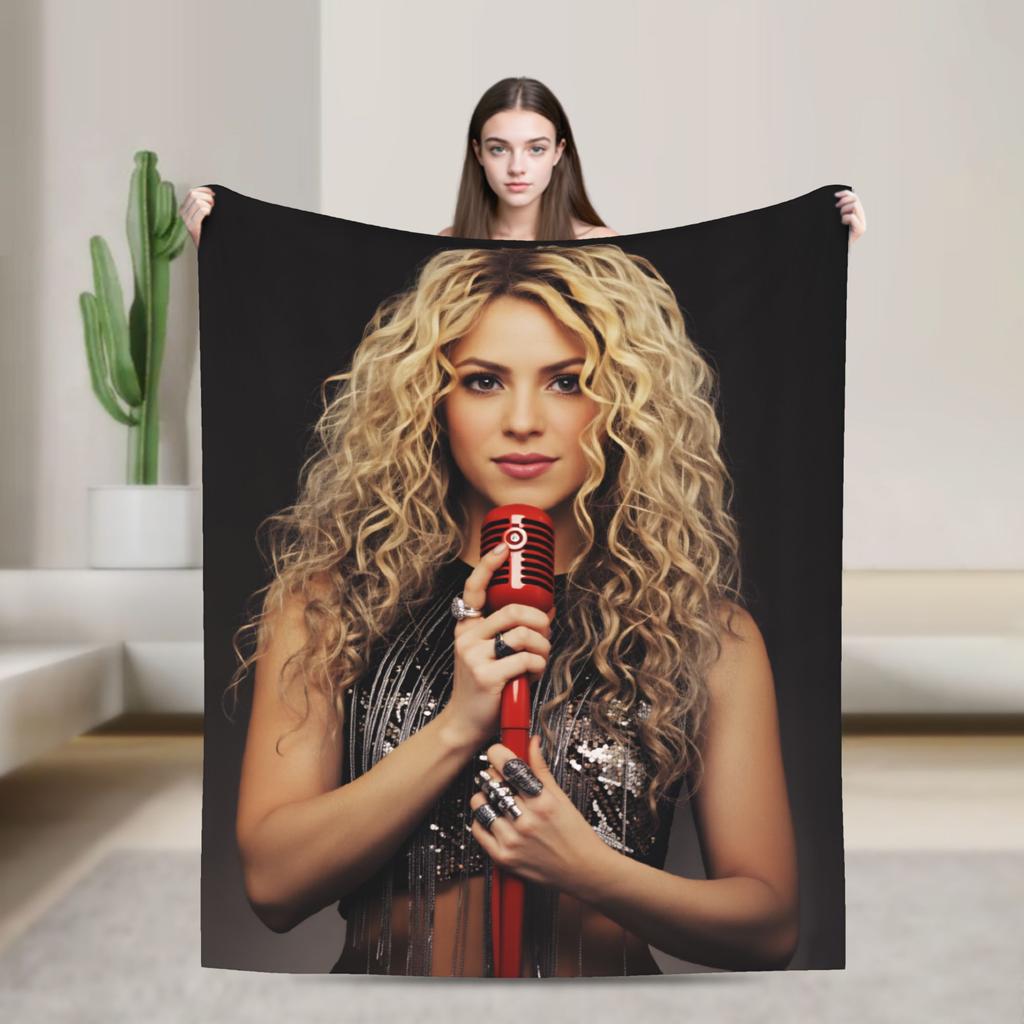 Shakira Decke Qualität Super Warm Sängerin Pop Bettwäsche Überwürfe Frühling Dekorativ Couch Sessel Sofa Bett Ästhetisch Tagesdecke