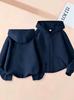 Unisex Kinder Vest met Capuchon: Modieuze Effen Kleur Ritsjack voor Lente/Herfst