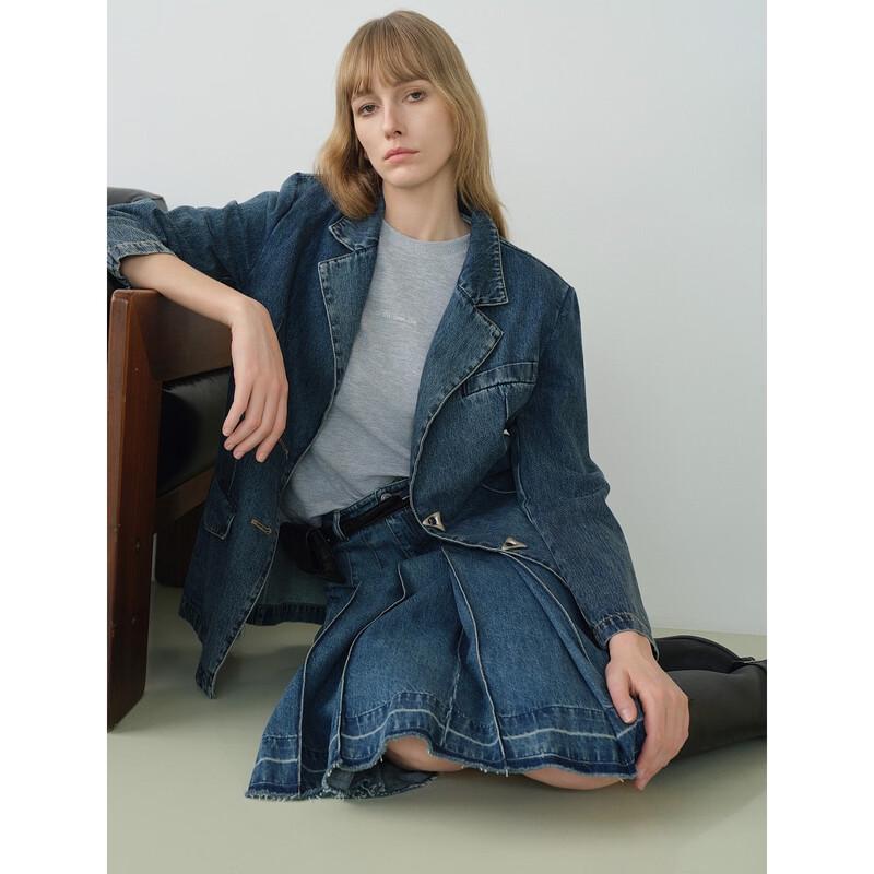 ELLE French Denim Blazer Jacket