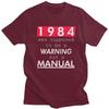 Mens George Orwell 1984 Was Not Supposed To Be Manual T Shirts Short Sleeve 100 Cotton TShirt Novelty Loose Fit Clothing