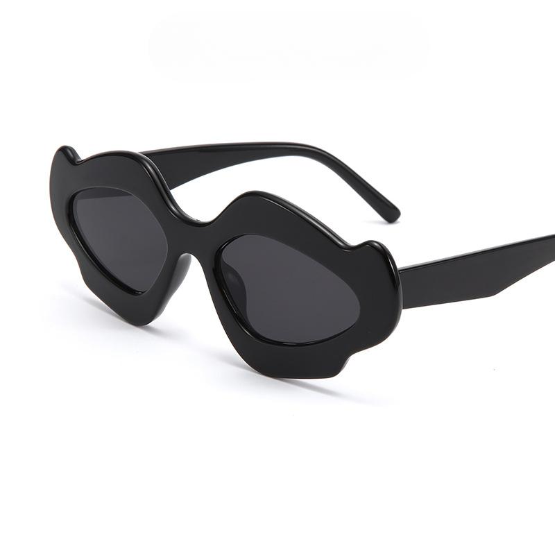 Lustige Sonnenbrille, unregelmäßige Persönlichkeit, Tanzbrille, Lippen, Street Fashion, Blumen-Sonnenbrille.